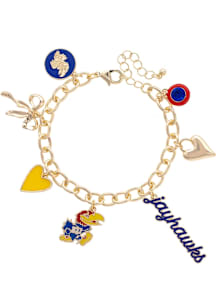 Kansas Jayhawks Enamel Icons Charm Womens Bracelet