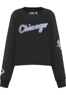 Pro Standard Chicago White Sox Mens Black Varsity Blues Long Sleeve Fashion Sweatshirt