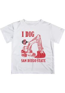 Vive La Fete San Diego State Aztecs Infant Excavator Short Sleeve T-Shirt White