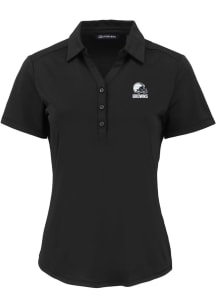 Cutter and Buck Cleveland Browns Womens Black Mono Forge Eco Polo Short Sleeve Polo Shirt