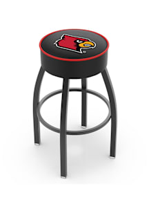 Louisville Cardinals Swivel Pub Stool - Black