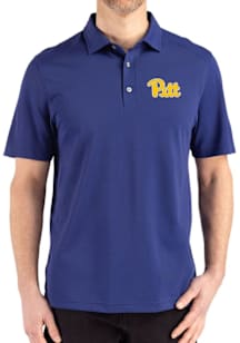 Pitt Panthers Blue Cutter and Buck Advantage Refresh Pique Big and Tall Polo