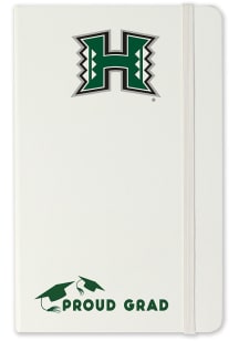 Hawaii Warriors Proud Grad team logo Notebook and Folder - White