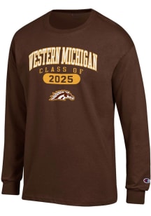 Mens Western Michigan Broncos Brown Champion Arch Pill Class of 2025 Jersey Tee