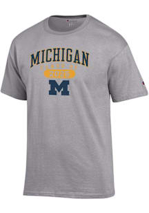 Champion Michigan Wolverines Grey Class of 2025 Pill Jersey Short Sleeve T Shirt