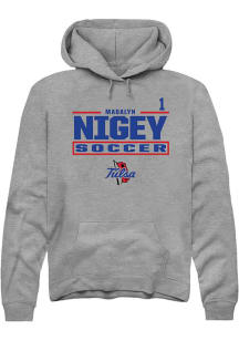 Madalyn Nigey Rally Mens Graphite Tulsa Golden Hurricane NIL Stacked Box Player Hood