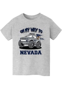 Vive La Fete Nevada Wolf Pack Youth Grey On My Way Short Sleeve T-Shirt