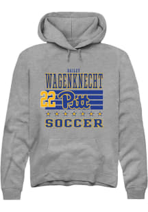 Bailey Wagenknecht Rally Mens Grey Pitt Panthers NIL Striped Player Hood