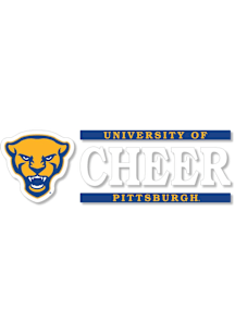 Pitt Panthers 6x2 Cheer Auto Decal - Blue