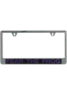 TCU Horned Frogs Silver Chrome License Frame