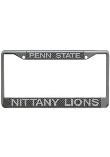 Penn State Nittany Lions Grey  Carbon Fiber License Frame