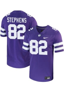 Justin Stephens Nike Mens Purple K-State Wildcats NIL Game Football Jersey