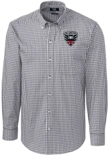Cutter and Buck DC United Mens Charcoal Easy Care Stretch Big and Tall Dress Shirt