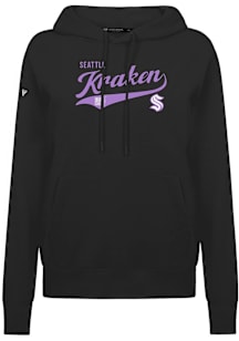 Levelwear Seattle Kraken Womens Black Adorn Glide Hooded Sweatshirt
