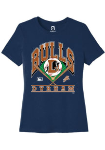 Summit Sportswear Durham Bulls Womens Navy Blue Homefield Short Sleeve T-Shirt
