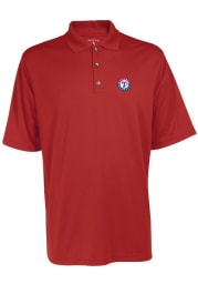 Antigua Texas Rangers Mens Red Exceed Short Sleeve Polo