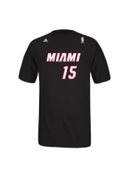 Mario Chalmers Miami Heat Black Name And Number Short Sleeve Player T Shirt