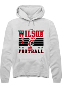 Logan Wilson Cincinnati Bearcats Mens White Football NIL Striped Player Hood