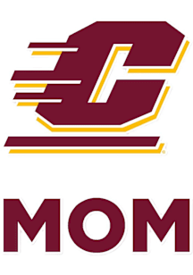Central Michigan Chippewas Mom Auto Decal - Maroon