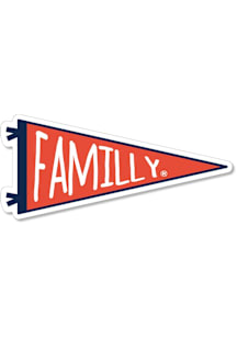 Orange Illinois Fighting Illini 3.5&quot; Pennant Rugged Stickers