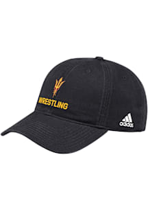 Adidas Arizona State Sun Devils Wrestling Washed Slouch Adjustable Hat - Black