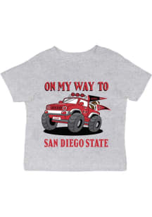 Vive La Fete San Diego State Aztecs Infant On My Way Short Sleeve T-Shirt Grey