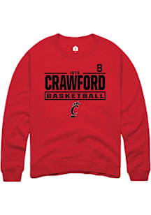 Joya Crawford Cincinnati Bearcats Mens Red NIL Stacked Box Player Crew