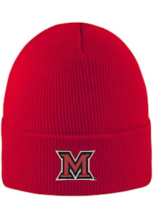 LogoFit Miami RedHawks Red North Pole Mens Knit Hat