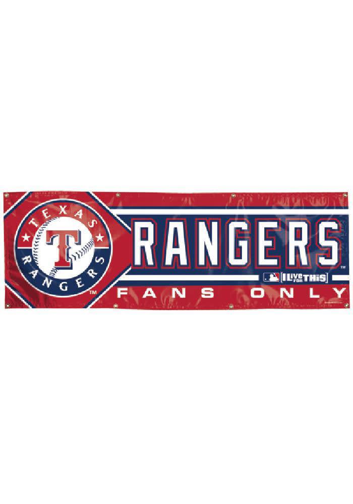 Texas Rangers 2x6 Red Vinyl Banner