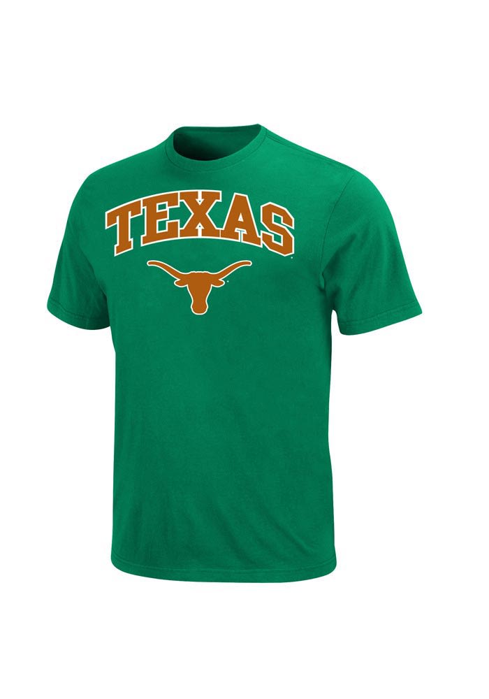 Majestic Texas Longhorns Green St. Pats Short Sleeve T Shirt