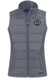 Cutter and Buck Philadelphia Union Womens Graphite Evoke Vest