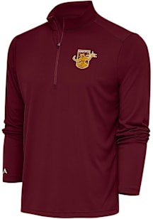 Antigua Detroit City FC Mens Maroon Tribute Long Sleeve Qtr Zip Pullover