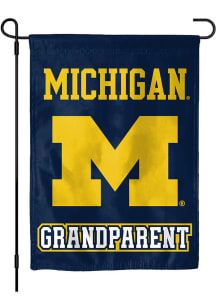 Blue Michigan Wolverines Grandparent Garden Flag