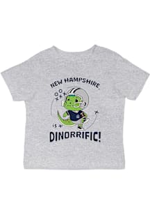 Vive La Fete New Hampshire Wildcats Infant Dino-Riffic Short Sleeve T-Shirt Grey