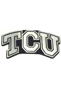TCU Horned Frogs Stainless Steel Car Emblem - Silver