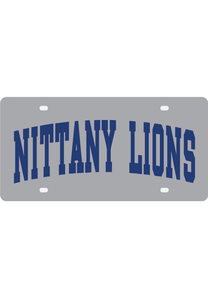 Penn State Nittany Lions Silver Nickname Car Accessory License Plate
