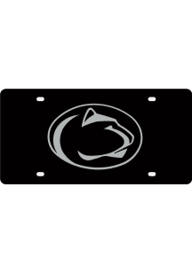 Penn State Nittany Lions Black  Black Mascot Logo License Plate