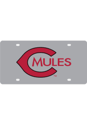 Central Missouri Mules Silver Logo Car Accessory License Plate