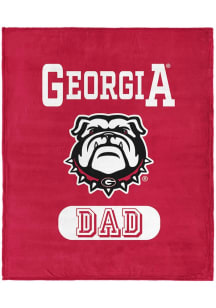 Georgia Bulldogs Dad Silk Touch Fleece Blanket - Red