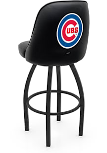 Chicago Cubs Padded Swivel Pub Stool - Black