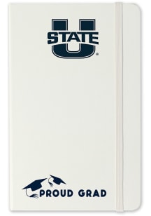 Utah State Aggies Proud Grad team logo Notebook and Folder - White
