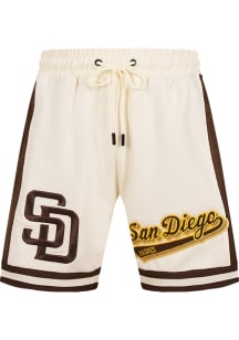 Pro Standard San Diego Padres Mens White Script Tail Shorts