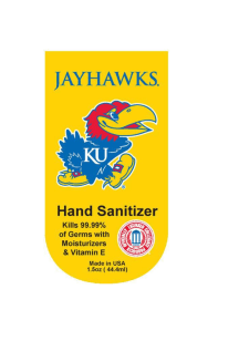 Kansas Jayhawks 1.5oz Hand Sanitizer