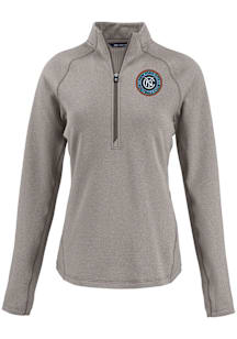Cutter and Buck New York City FC Womens Graphite Pehastin Qtr Zip