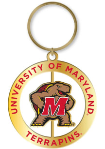 Red Maryland Terrapins Retro Mascot Spinner Keychain