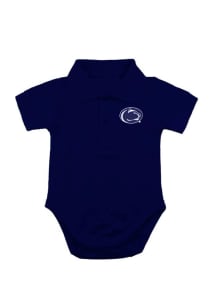 Penn State Nittany Lions Baby Navy Blue Logo Short Sleeve Polo One Piece