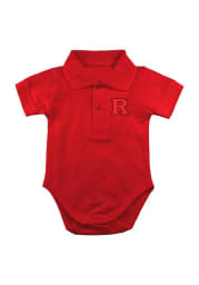 Rutgers Scarlet Knights Baby Red Logo Short Sleeve Polo One Piece