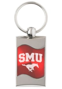 SMU Mustangs Red Wave Keychain
