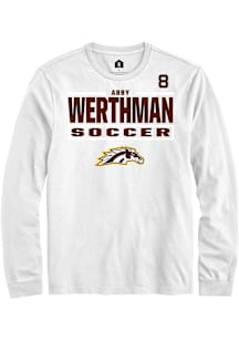 Abby Werthman Western Michigan Broncos White NIL Stacked Box Long Sleeve Player T Shirt