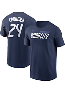 Miguel Cabrera Detroit Tigers Navy Blue City Connect Short Sleeve Player T Shirt